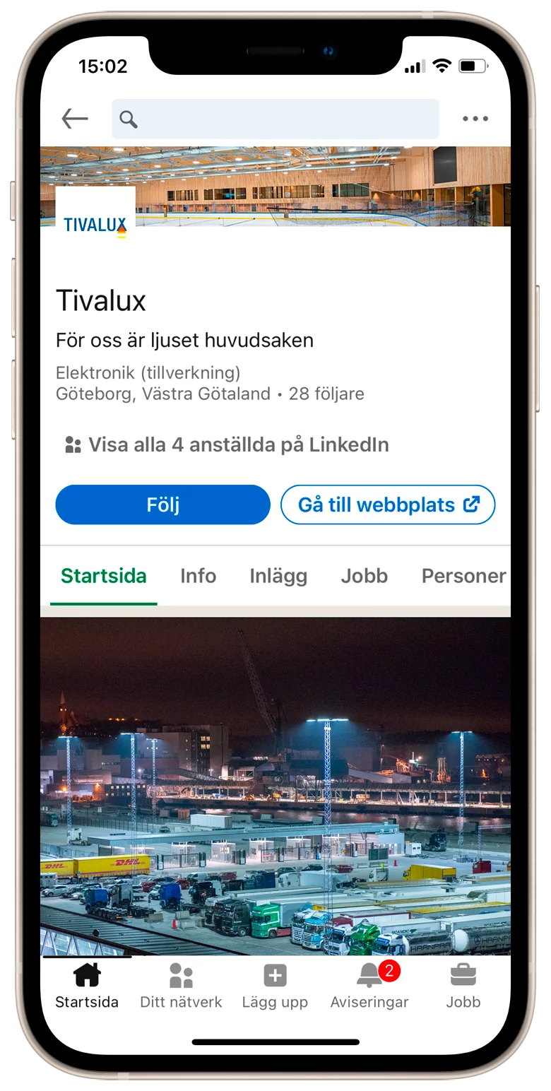 Tivalux på LinkedIn